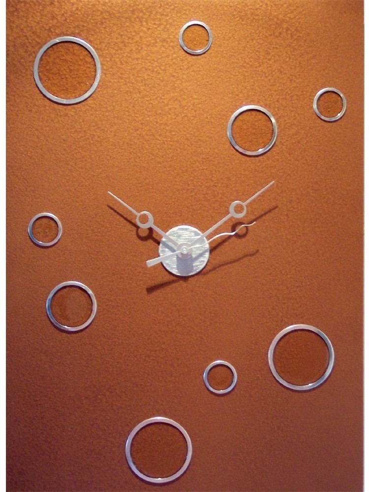 aluminum-metal-circles wall clock